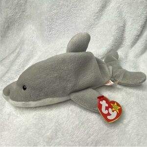 Ty Beanie Baby Flash Gray Dolphin. PVC pellets. Vintage 1993 Rare